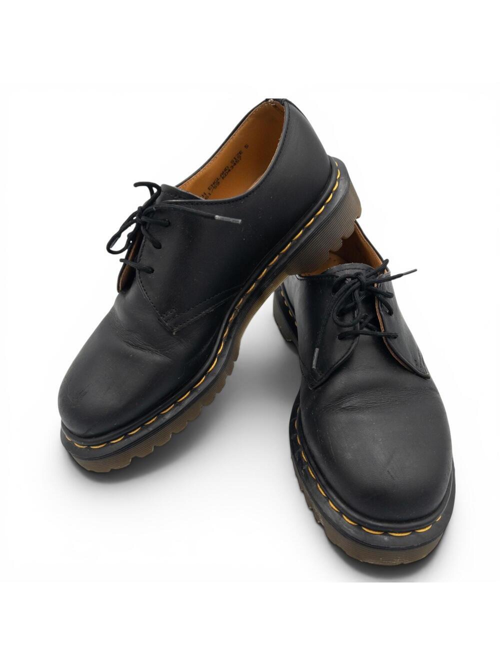Vintage Dr. Martens Black Leather Lace-Up Shoes